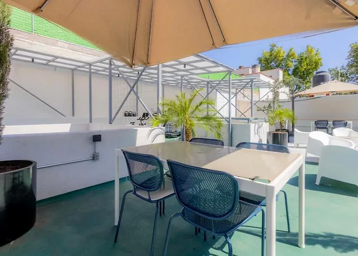 Capitalia Two Bedroom Near El Angel With Rooftop Gym And Fast Wifi