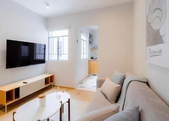 Apartment Capitalia Two Bedroom Near El Angel With Rooftop Gym And Fast Wifi